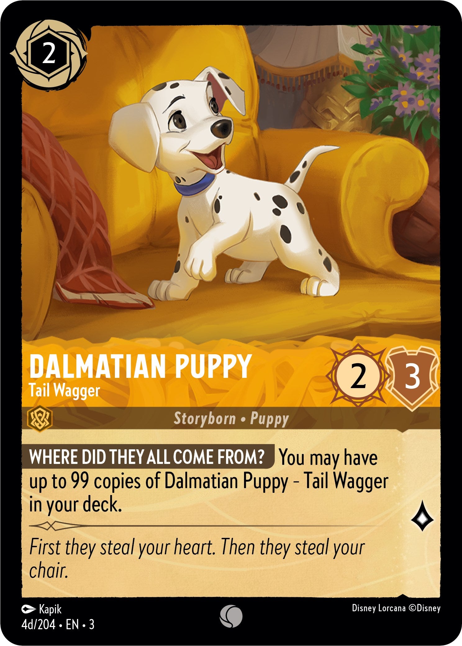 Dalmatian Puppy - Tail Wagger (4d) (4d/204) [Into the Inklands] | Black Swamp Games