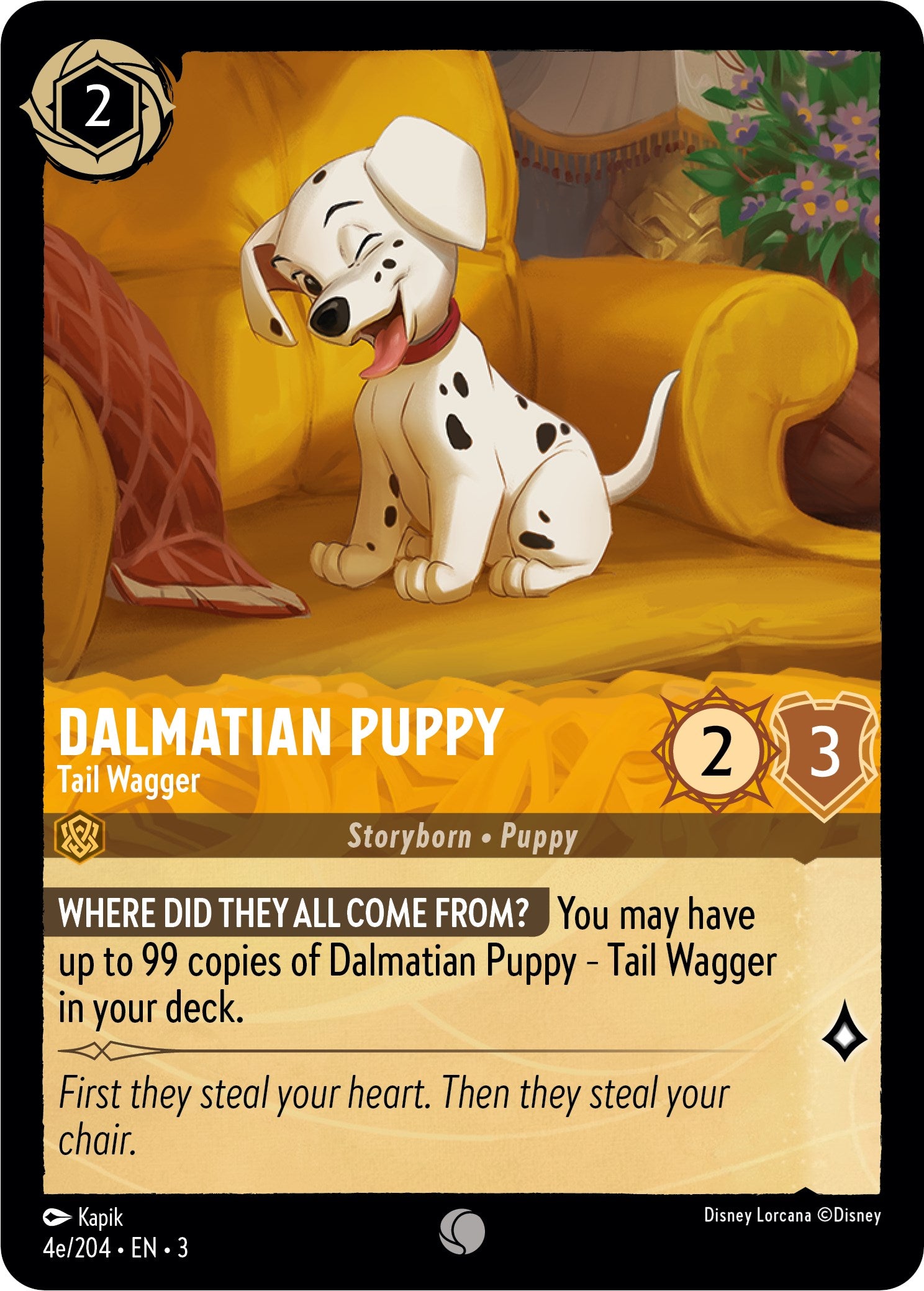 Dalmatian Puppy - Tail Wagger (4e) (4e/204) [Into the Inklands] | Black Swamp Games