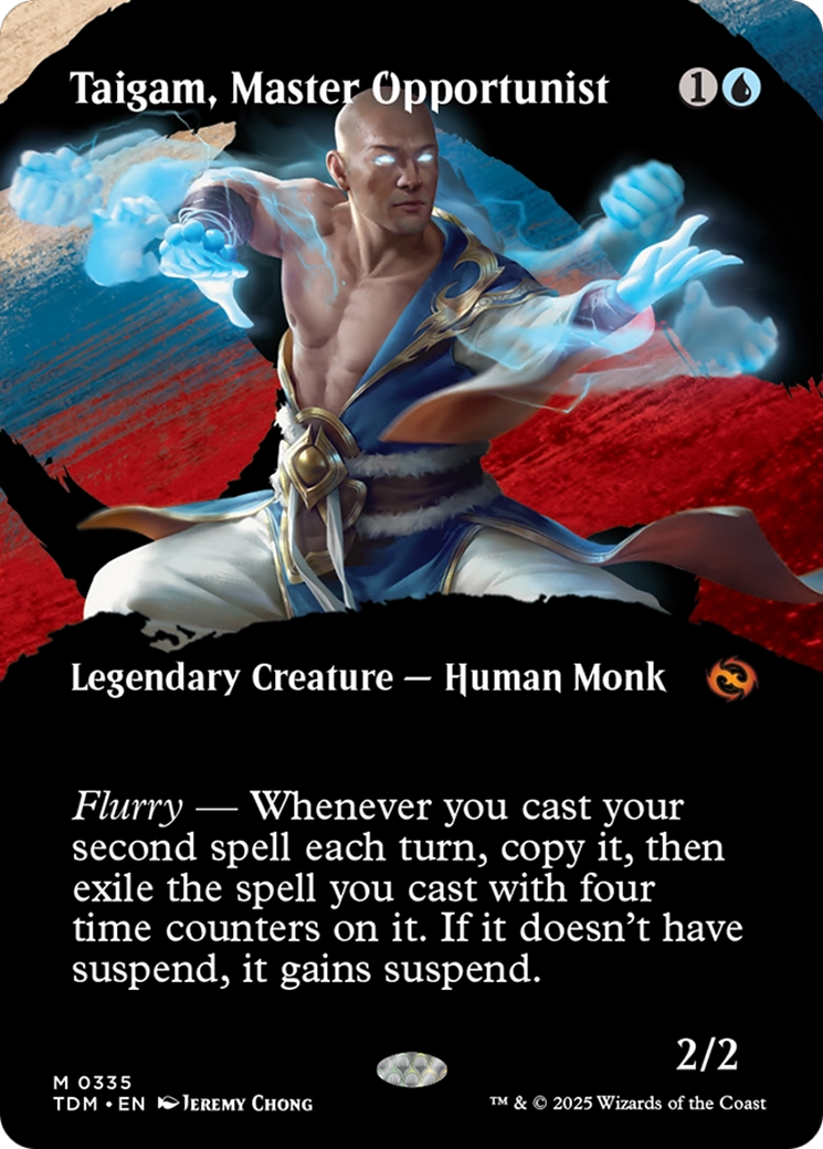 Taigam, Master Opportunist (Borderless) [Tarkir: Dragonstorm] | Black Swamp Games