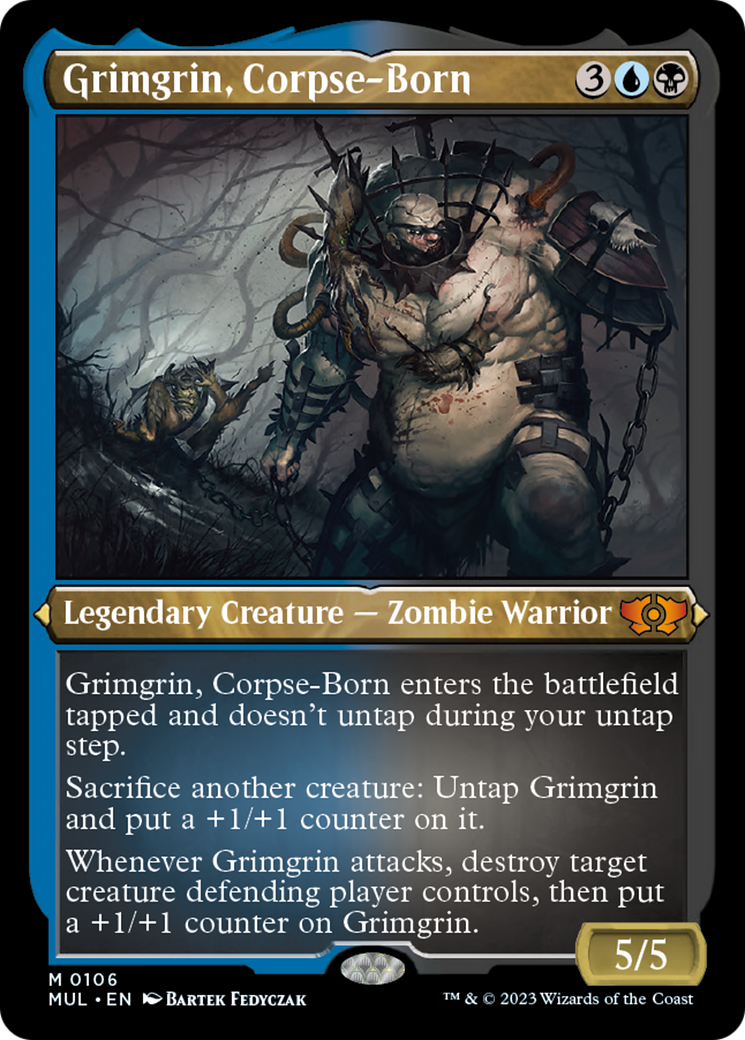 Grimgrin, Corpse-Born (Foil Etched) [Multiverse Legends] | Black Swamp Games