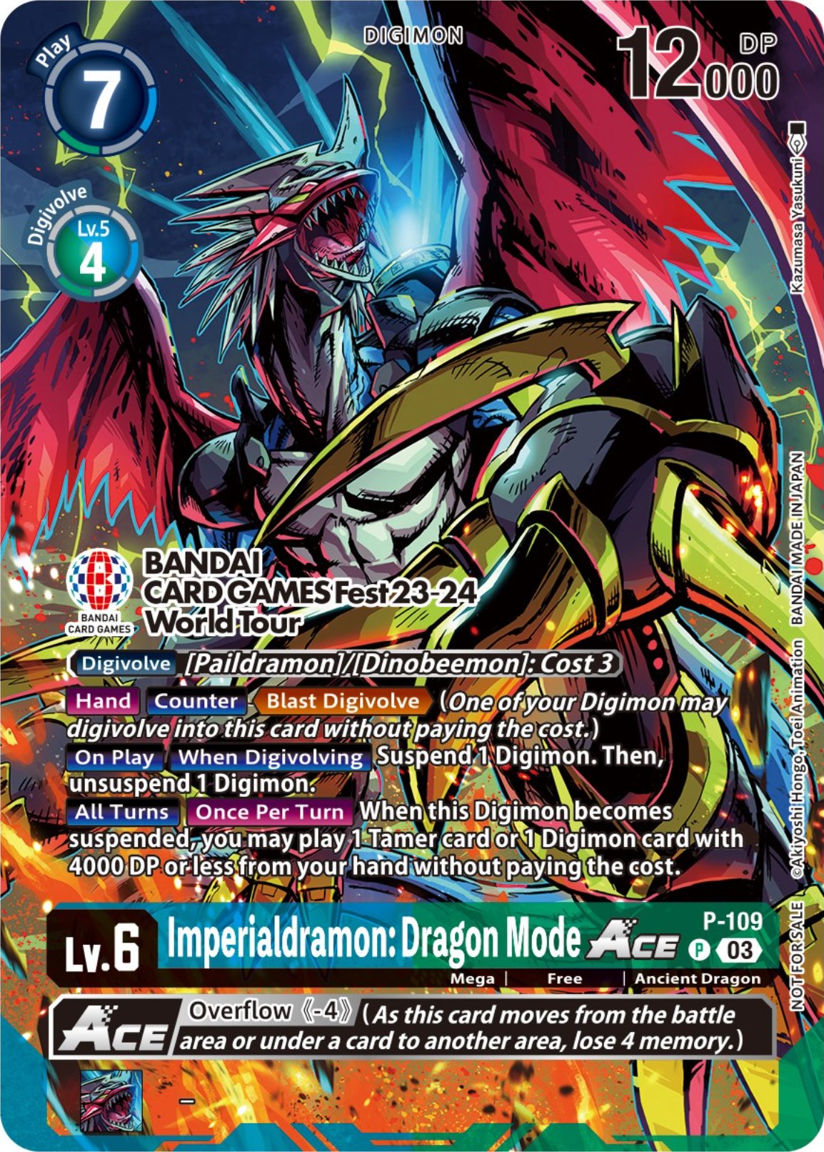 Imperialdramon: Dragon Mode Ace [P-109] (BANDAI Card Games Fest 23-24 World Tour) [Promotional Cards] | Black Swamp Games