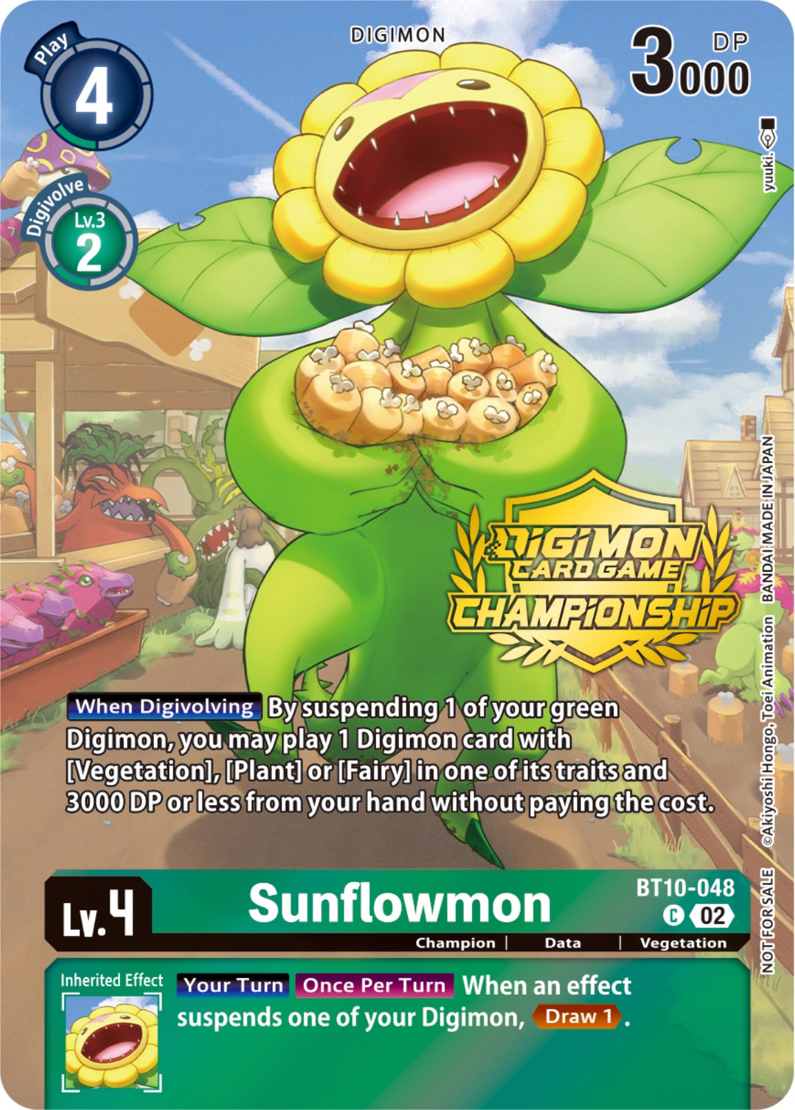 Sunflowmon [BT10-048] (Championship 2023 Tamers Pack) [Xros Encounter Promos] | Black Swamp Games