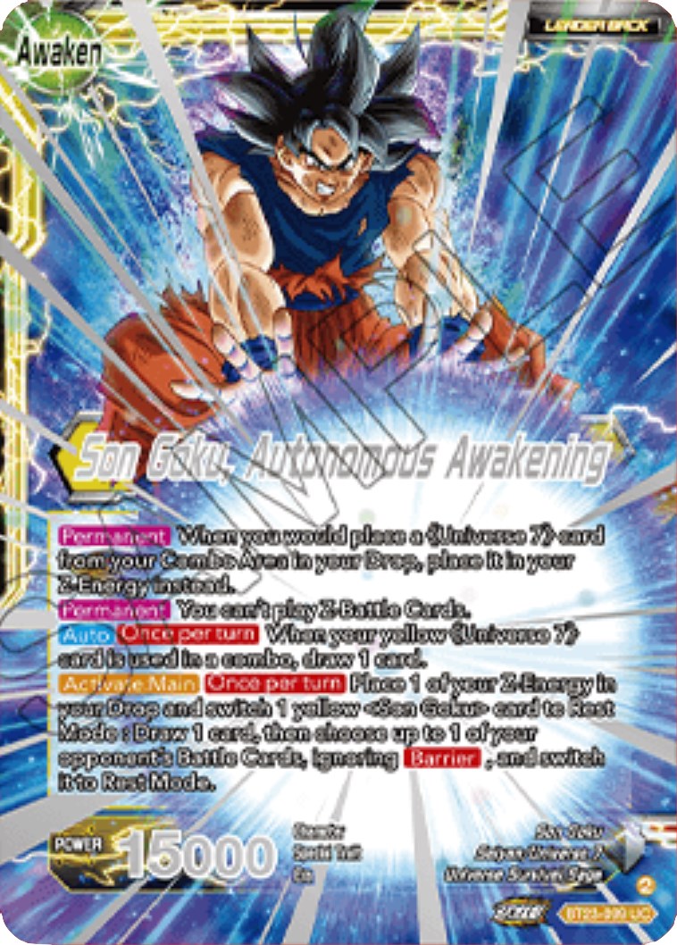 SSB Son Goku // Son Goku, Autonomous Awakening (2023 Championship Finals) (BT23-099) [Tournament Promotion Cards] | Black Swamp Games