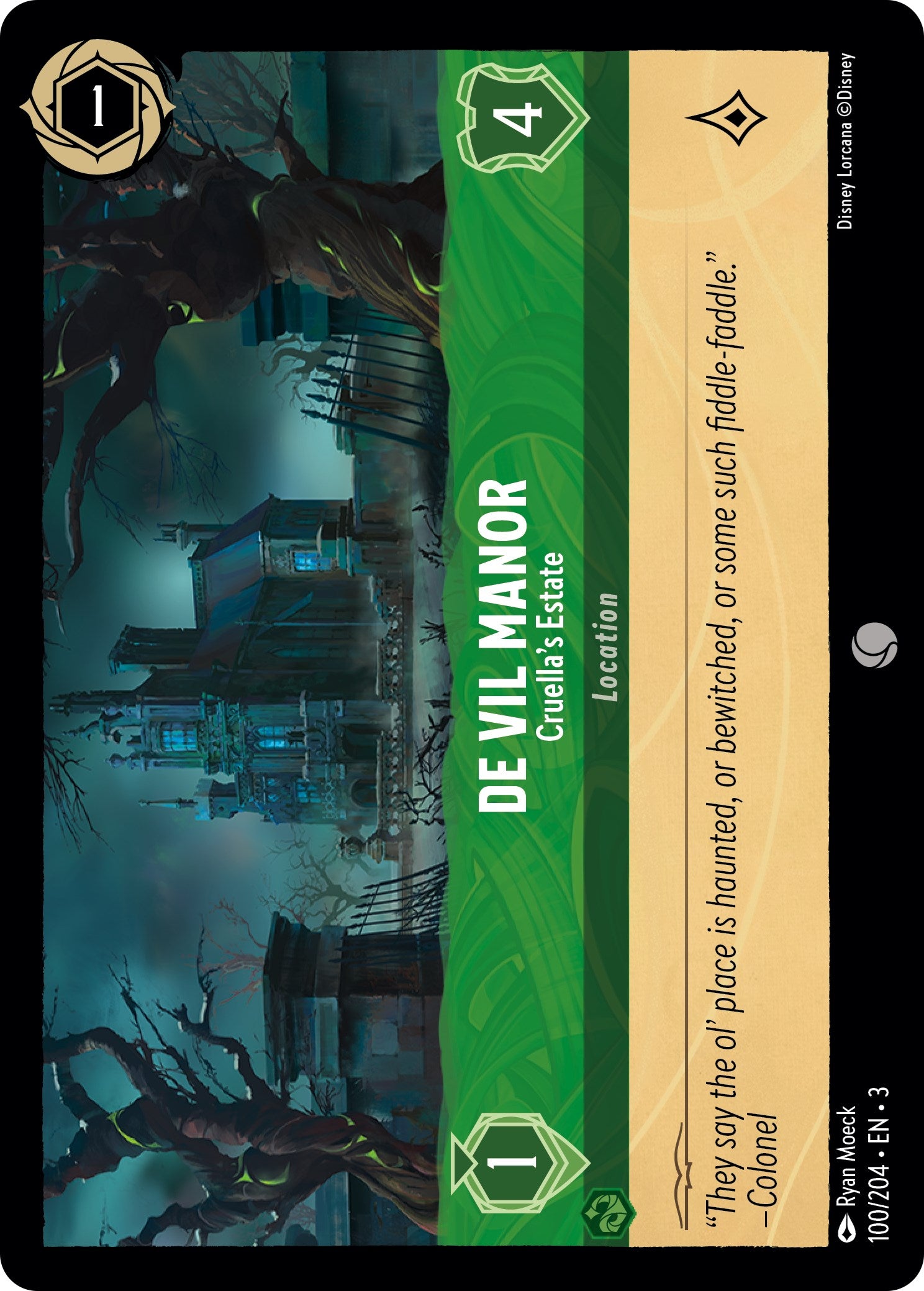 De Vil Manor - Cruella's Estate (100/204) [Into the Inklands] | Black Swamp Games