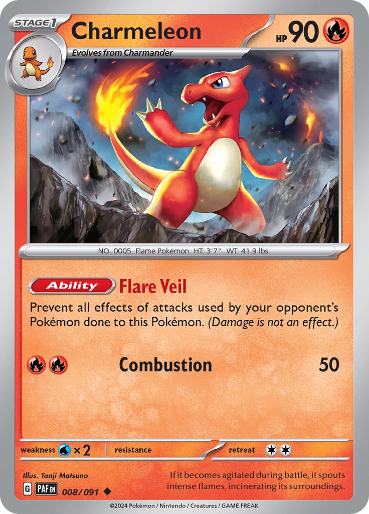 Charmeleon (008/091) [Scarlet & Violet: Paldean Fates] | Black Swamp Games