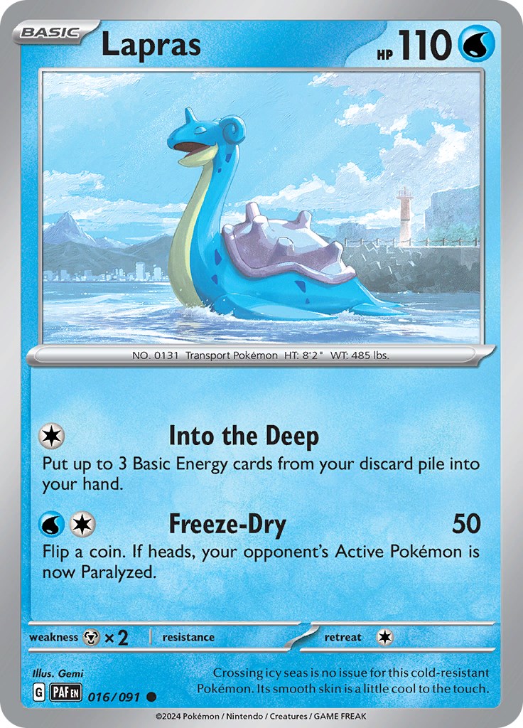 Lapras (016/091) [Scarlet & Violet: Paldean Fates] | Black Swamp Games