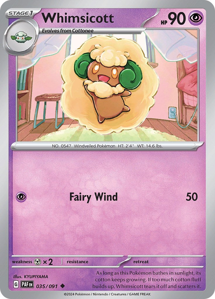 Whimsicott (035/091) [Scarlet & Violet: Paldean Fates] | Black Swamp Games