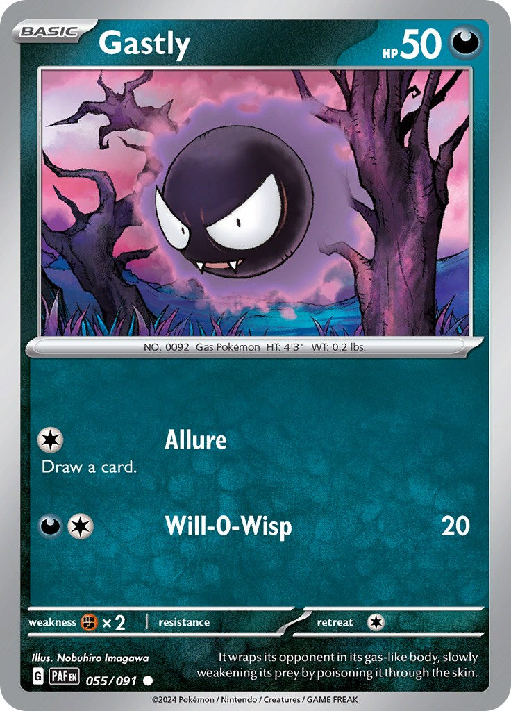 Gastly (055/091) [Scarlet & Violet: Paldean Fates] | Black Swamp Games