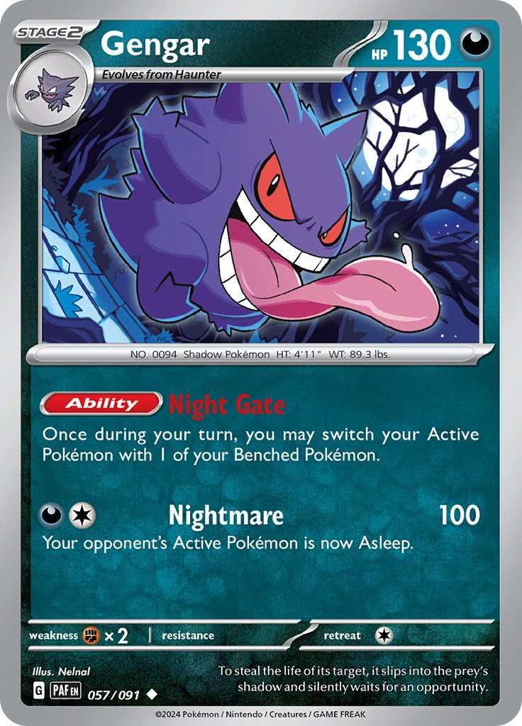 Gengar (057/091) [Scarlet & Violet: Paldean Fates] | Black Swamp Games