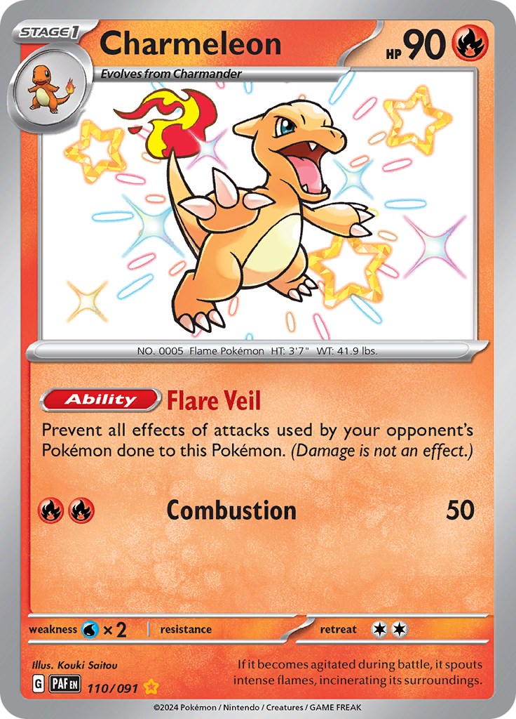 Charmeleon (110/091) [Scarlet & Violet: Paldean Fates] | Black Swamp Games