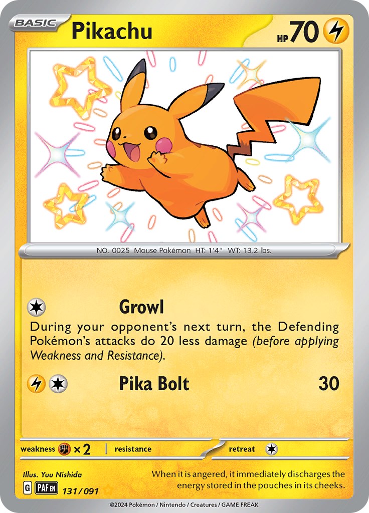 Pikachu (131/091) [Scarlet & Violet: Paldean Fates] | Black Swamp Games