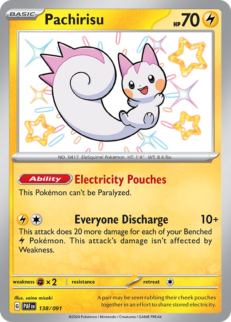 Pachirisu (138/091) [Scarlet & Violet: Paldean Fates] | Black Swamp Games