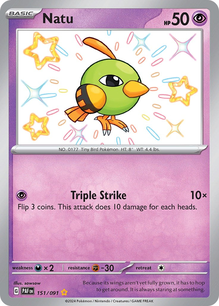 Natu (151/091) [Scarlet & Violet: Paldean Fates] | Black Swamp Games