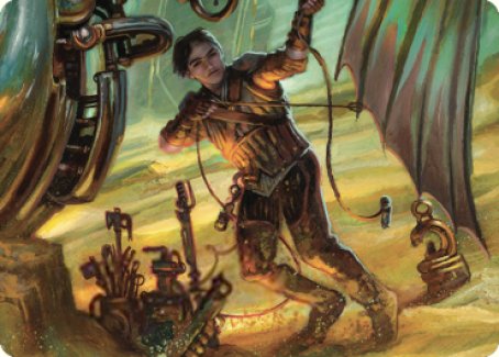 Mishra, Excavation Prodigy Art Card [The Brothers' War Art Series] | Black Swamp Games