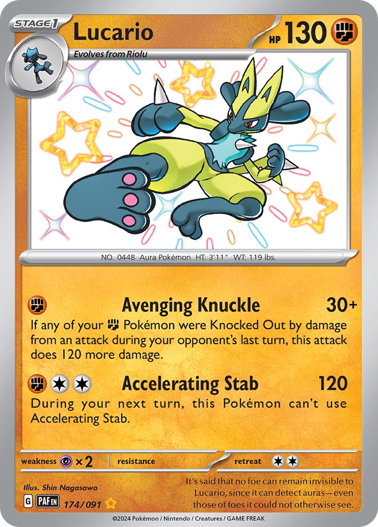 Lucario (174/091) [Scarlet & Violet: Paldean Fates] | Black Swamp Games