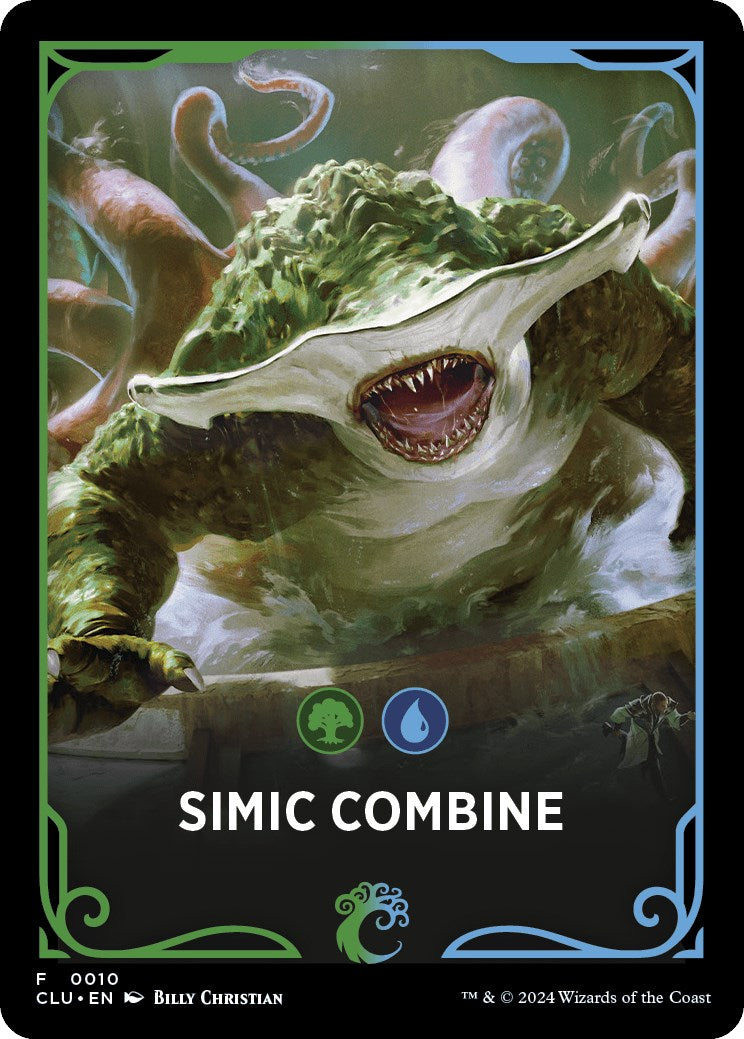 Simic Combine Theme Card [Ravnica: Clue Edition Tokens] | Black Swamp Games
