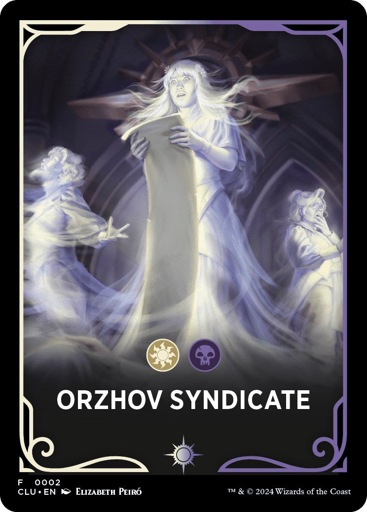 Orzhov Syndicate Theme Card [Ravnica: Clue Edition Tokens] | Black Swamp Games