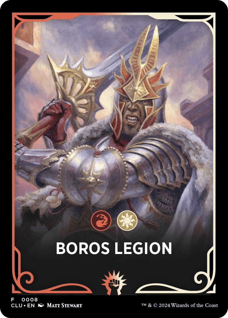 Boros Legion Theme Card [Ravnica: Clue Edition Tokens] | Black Swamp Games