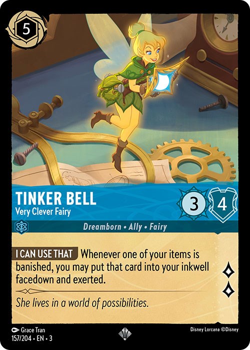 Tinker Bell - Very Clever Fairy (157/204) [Into the Inklands] | Black Swamp Games