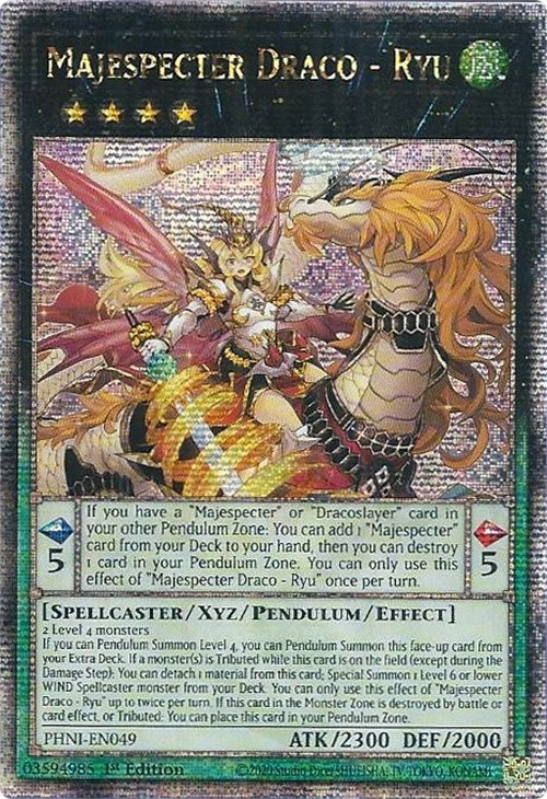 Majespecter Draco - Ryu [PHNI-EN049] Quarter Century Secret Rare | Black Swamp Games