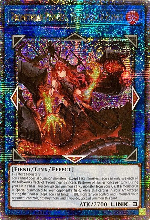 Promethean Princess, Bestower of Flames [PHNI-EN052] Quarter Century Secret Rare | Black Swamp Games