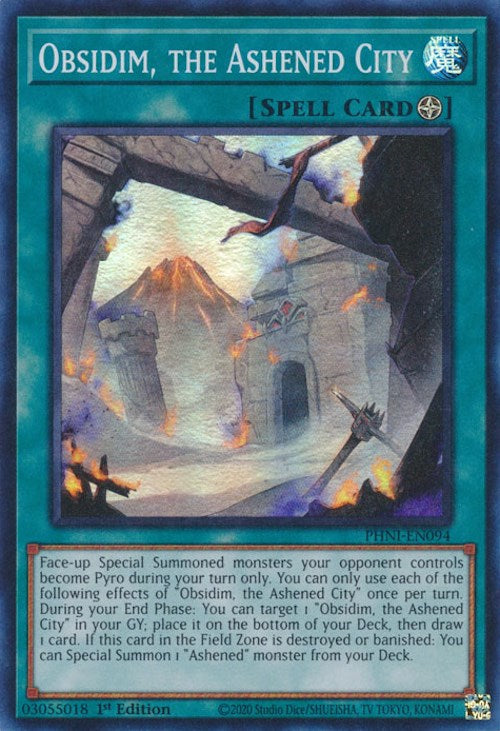 Obsidim, the Ashened City [PHNI-EN094] Super Rare | Black Swamp Games