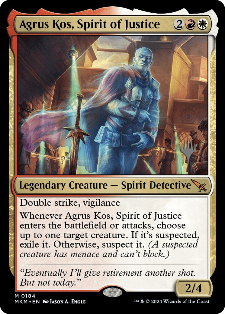 Agrus Kos, Spirit of Justice (Promo Pack) [Murders at Karlov Manor Promos] | Black Swamp Games