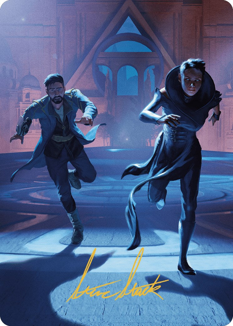 Unauthorized Exit Art Card (Gold-Stamped Signature) [Murders at Karlov Manor Art Series] | Black Swamp Games