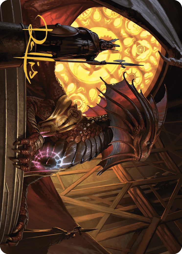 Niv-Mizzet, Guildpact Art Card (21/49) (Gold-Stamped Signature) [Murders at Karlov Manor Art Series] | Black Swamp Games
