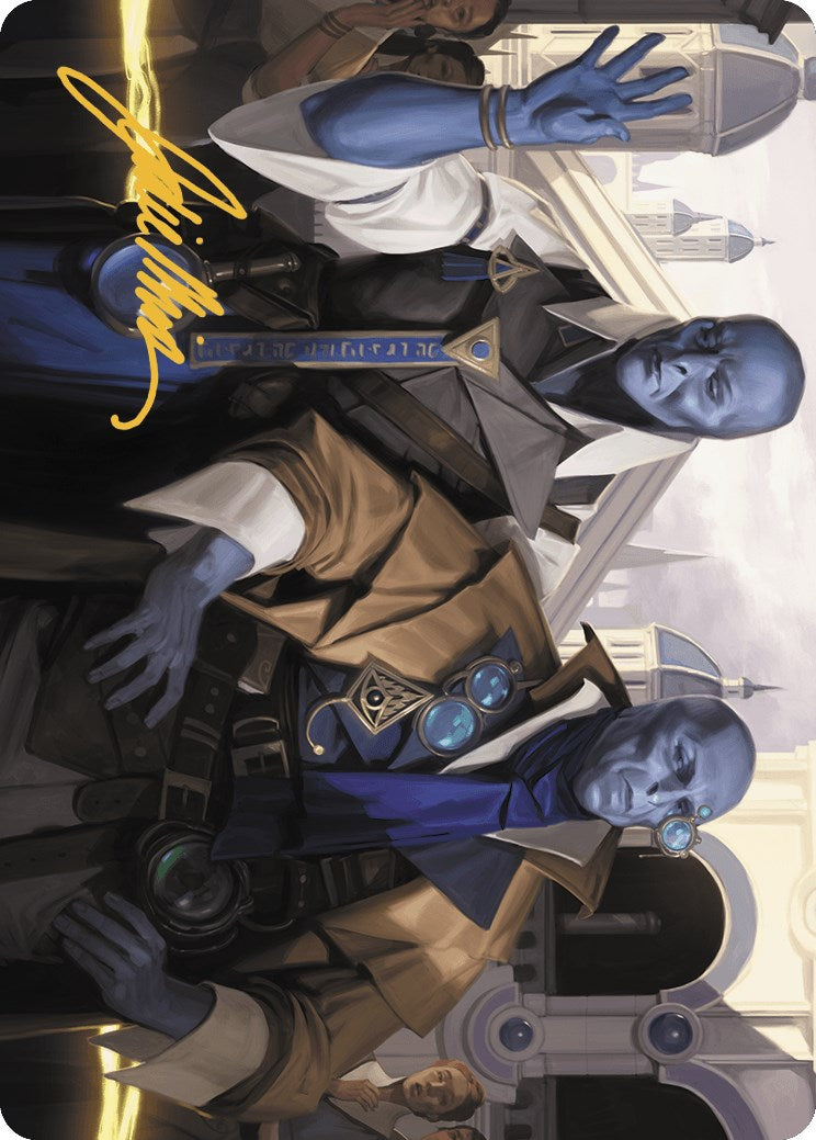 Hotshot Investigators Art Card (Gold-Stamped Signature) [Murders at Karlov Manor Art Series] | Black Swamp Games