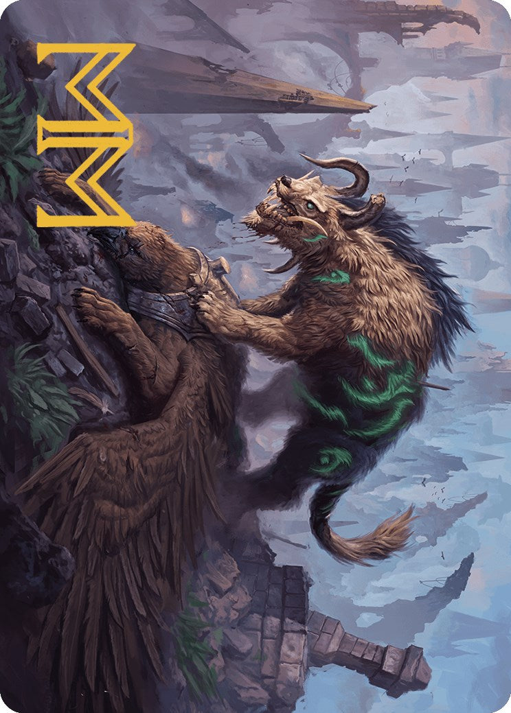 Axebane Ferox Art Card (Gold-Stamped Signature) [Murders at Karlov Manor Art Series] | Black Swamp Games