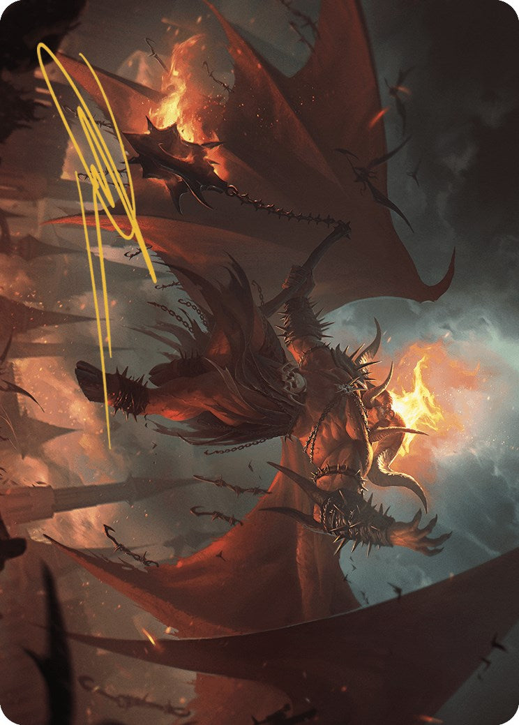 Rakdos, Patron of Chaos Art Card (22/49) (Gold-Stamped Signature) [Murders at Karlov Manor Art Series] | Black Swamp Games