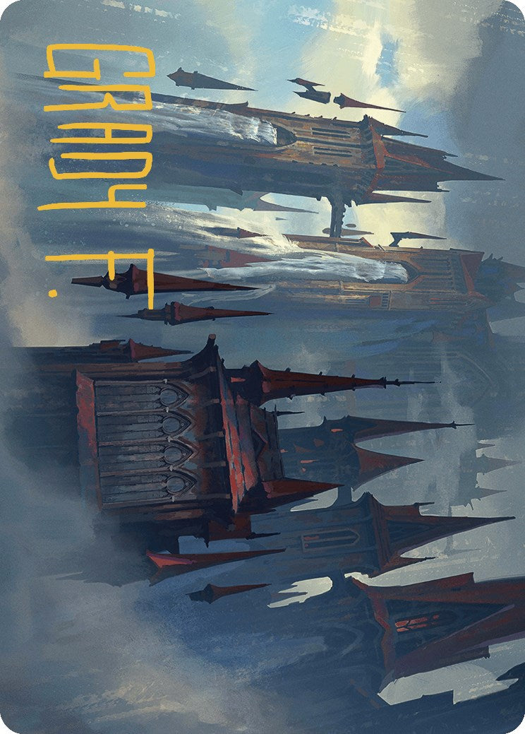 Thundering Falls Art Card (Gold-Stamped Signature) [Murders at Karlov Manor Art Series] | Black Swamp Games