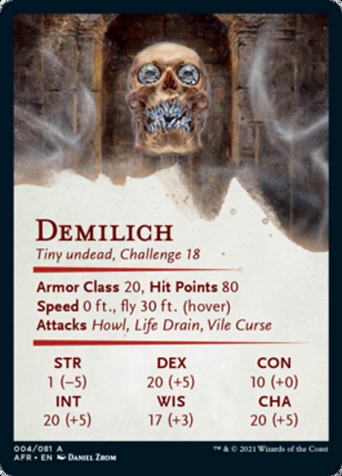 Demilich Art Card [Dungeons & Dragons: Adventures in the Forgotten Realms Art Series] | Black Swamp Games