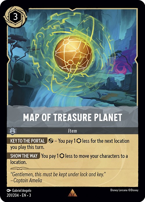 Map of Treasure Planet (201/204) [Into the Inklands] | Black Swamp Games