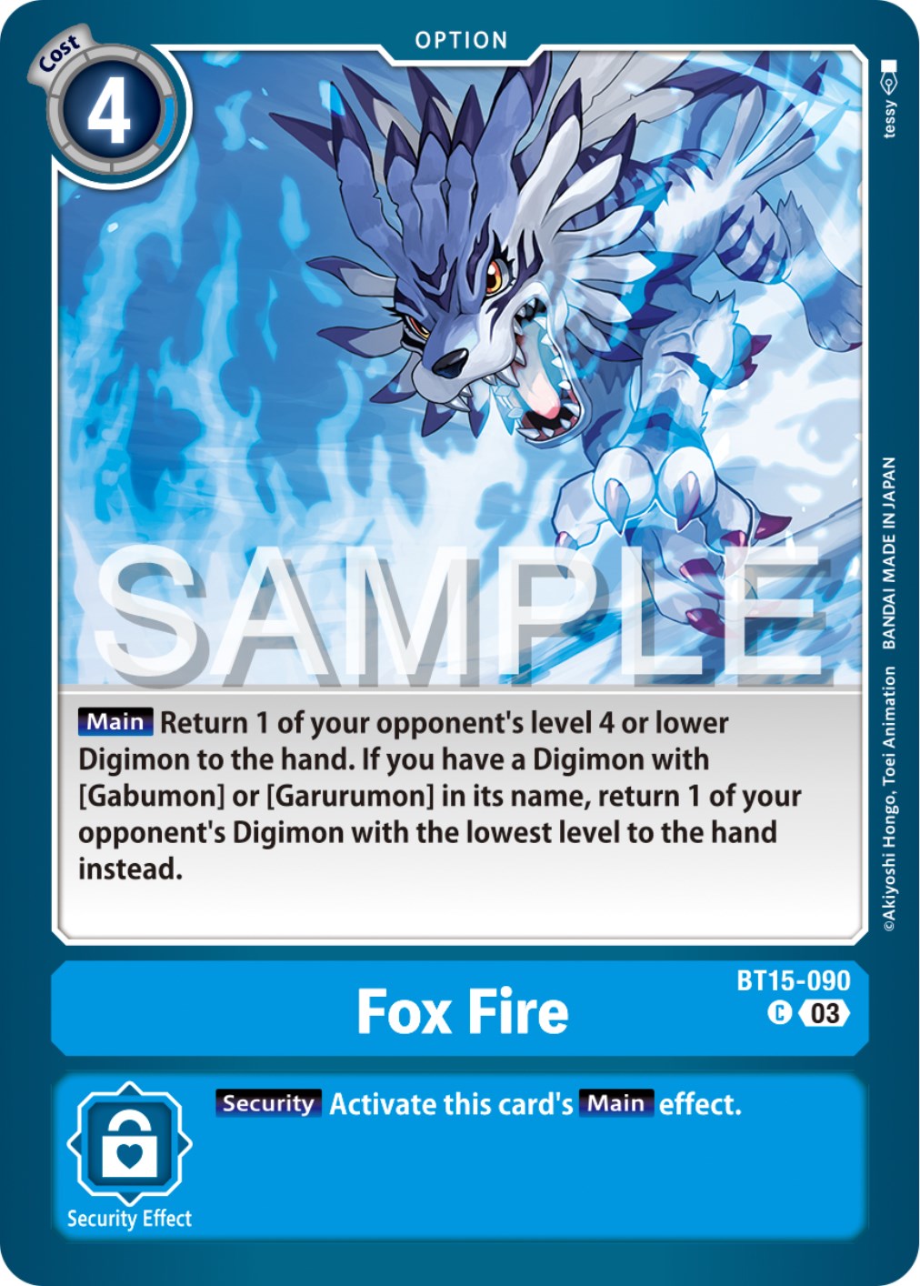 Fox Fire [BT15-090] [Exceed Apocalypse] | Black Swamp Games