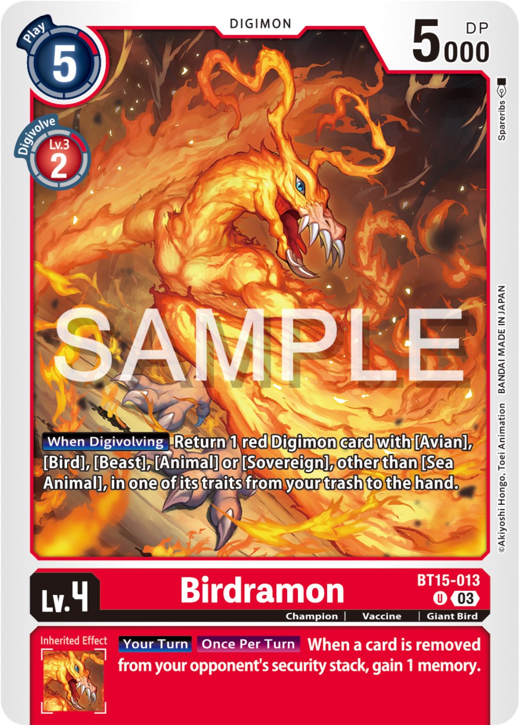 Birdramon [BT15-013] [Exceed Apocalypse] | Black Swamp Games