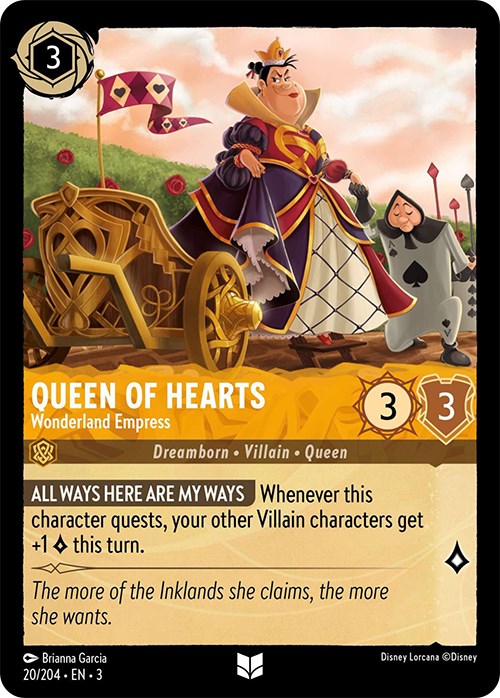 Queen of Hearts - Wonderland Empress (20/204) [Into the Inklands] | Black Swamp Games