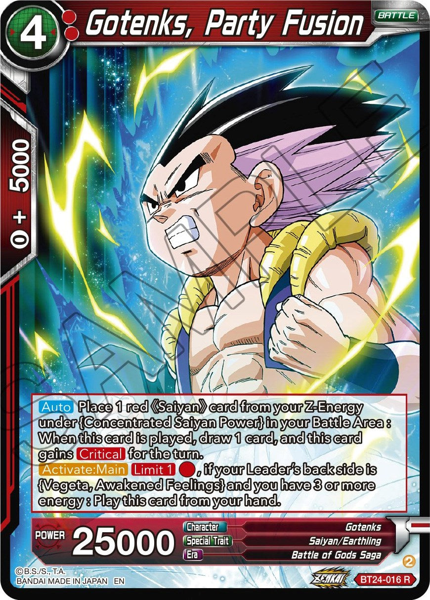 Gotenks, Party Fusion (BT24-016) [Beyond Generations] | Black Swamp Games