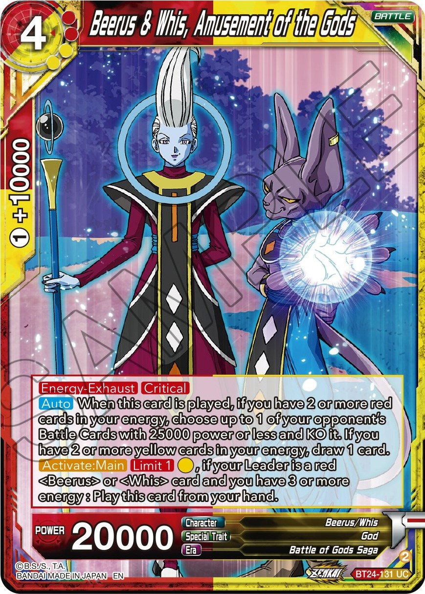 Beerus & Whis, Amusement of the Gods (BT24-131) [Beyond Generations] | Black Swamp Games