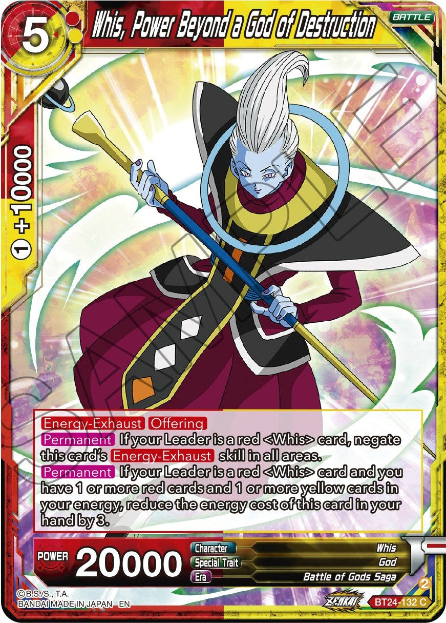 Whis, Power Beyond a God of Destruction (BT24-132) [Beyond Generations] | Black Swamp Games