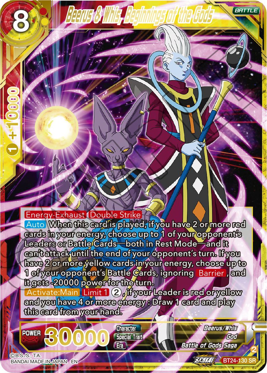 Beerus & Whis, Beginnings of Gods (BT24-130) [Beyond Generations] | Black Swamp Games