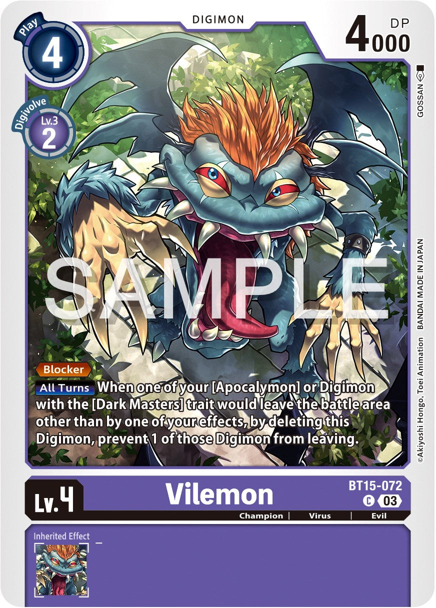 Vilemon [BT15-072] [Exceed Apocalypse] | Black Swamp Games