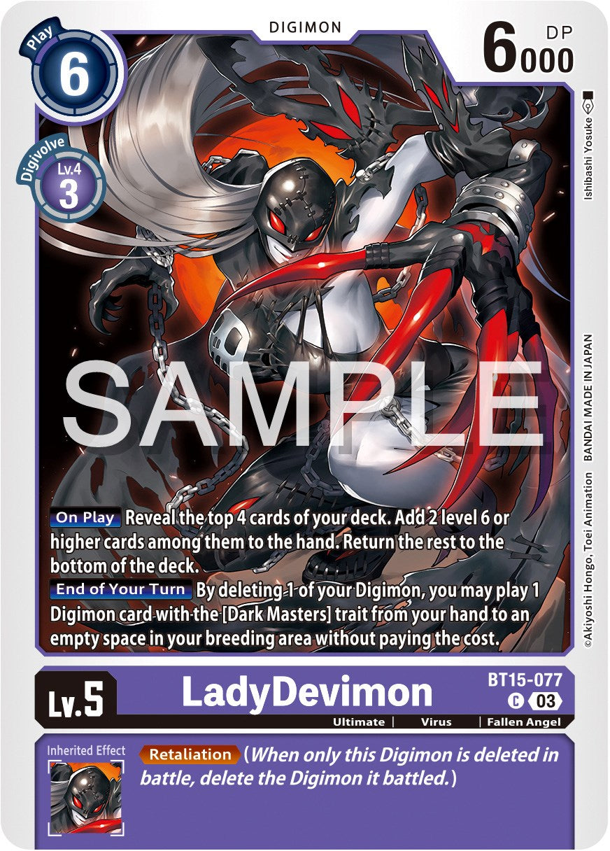 LadyDevimon [BT15-077] [Exceed Apocalypse] | Black Swamp Games