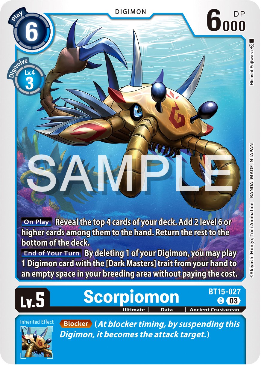 Scorpiomon [BT15-027] [Exceed Apocalypse] | Black Swamp Games