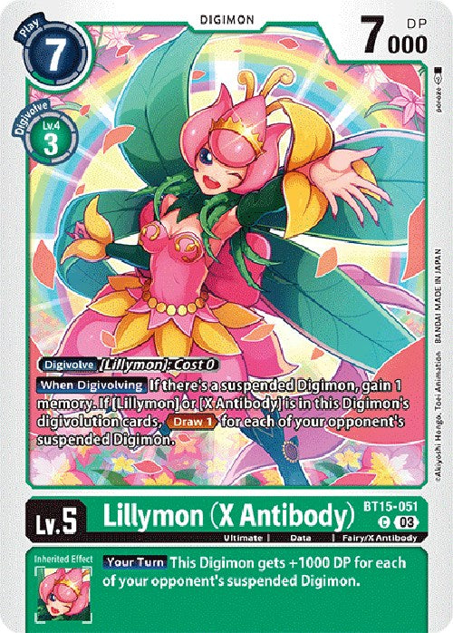 Lillymon (X Antibody) [BT15-051] [Exceed Apocalypse] | Black Swamp Games