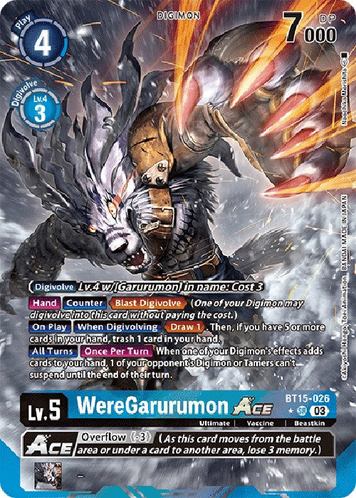 WereGarurumon Ace [BT15-026] (Alternate Art) [Exceed Apocalypse] | Black Swamp Games