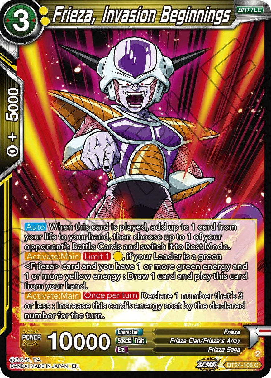 Frieza, Invasion Beginnings (BT24-105) [Beyond Generations] | Black Swamp Games