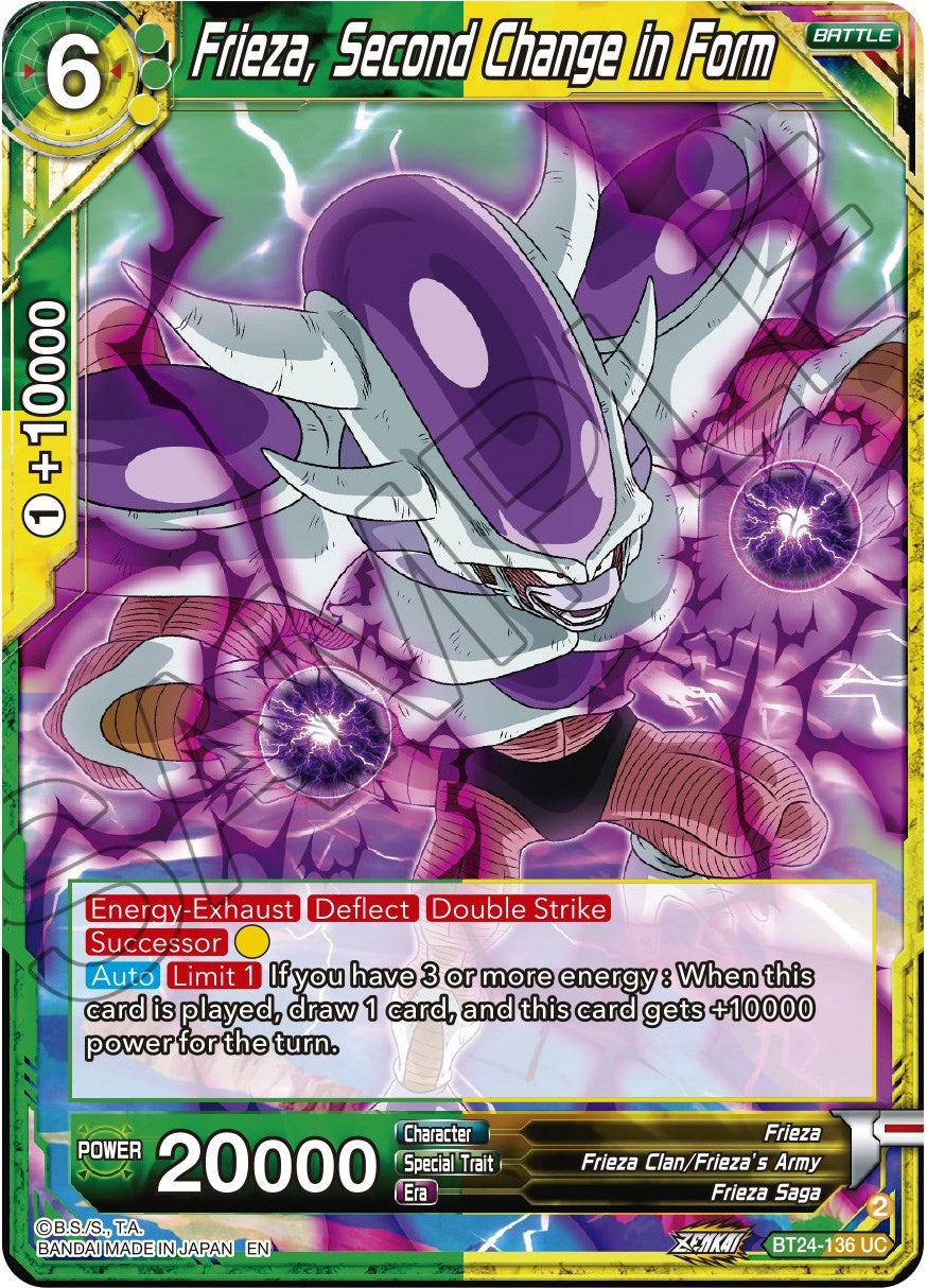 Frieza, Second Change in Form (BT24-136) [Beyond Generations] | Black Swamp Games