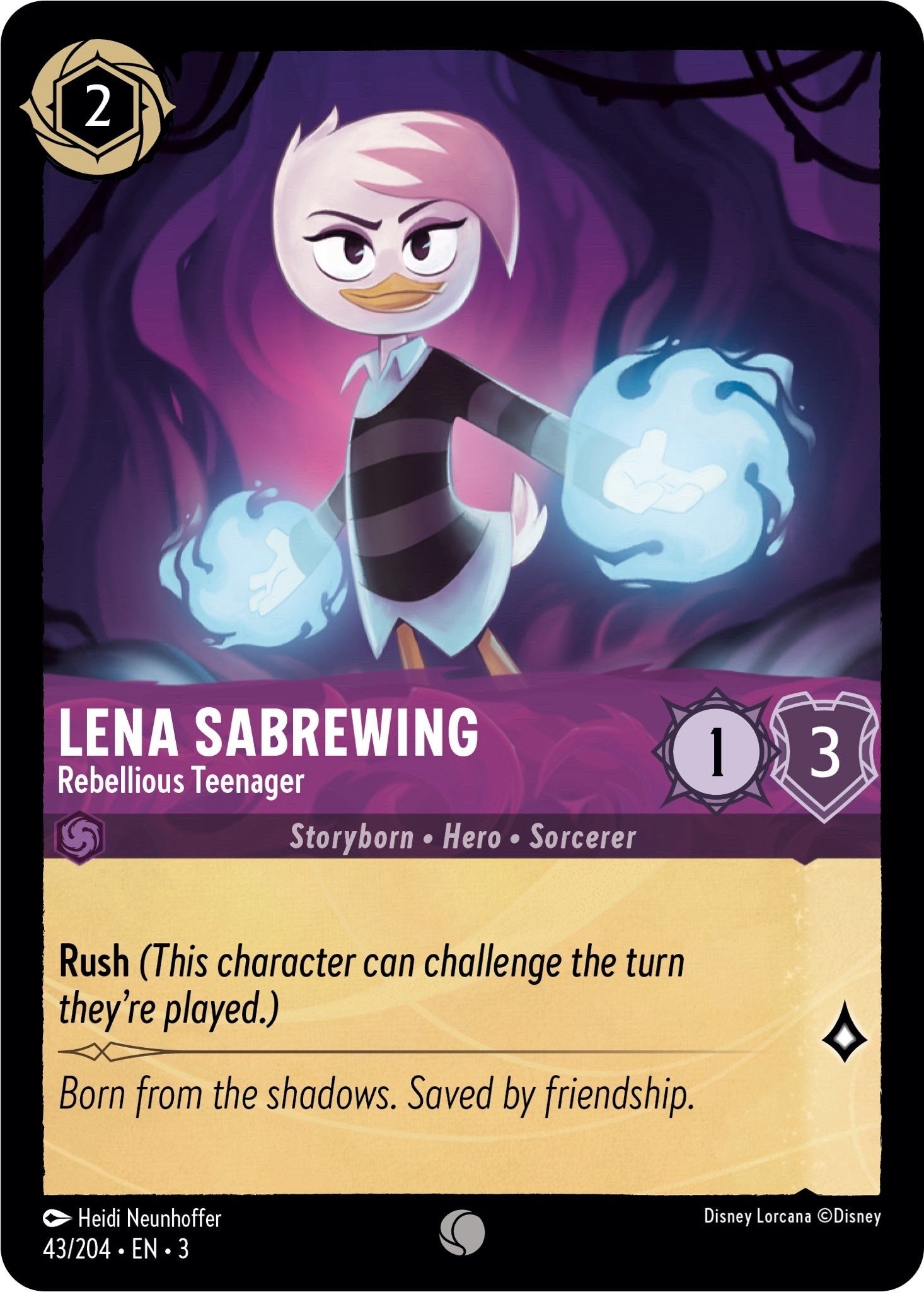 Lena Sabrewing - Rebellious Teenager (43/204) [Into the Inklands] | Black Swamp Games
